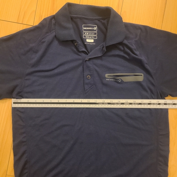 Merrell Opti-wick Navy Polo Shirt - Size Men's Medium - Picture 5 of 7